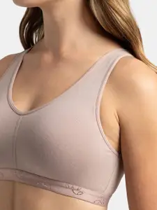 Jockey Wirefree Padded Cotton Full Coverage Sleep Bra with Removable Pads-ES04