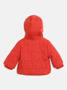Chicco Boys Red Typography Padded Jacket