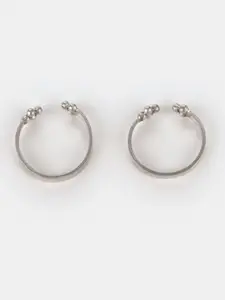 SHAYA Set Of 2 Oxidised Silver-Toned Toe Ring