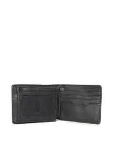 ALDO Men Black Textured Two Fold Wallet