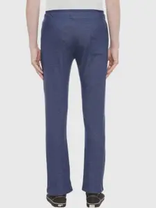 Status Quo Men Navy Blue Solid Track Pants
