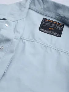 The Indian Garage Co Men Blue Cotton Denim Jacket