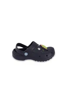 Yellow Bee Boys Navy Blue & White Clogs Sandals