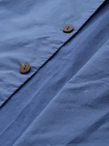 Anouk x Neel-Gaon Men Blue & White Pure Cotton Embroidered Nehru Jacket