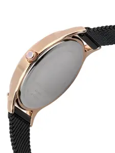 Daniel Klein Women Black Embellished Dial & Straps Analogue Watch DK.1.12295-5