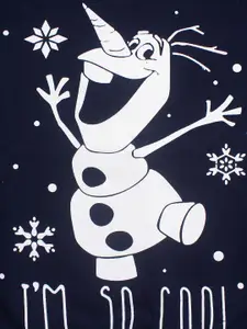 YK Disney Girls Blue Printed Sweatshirt