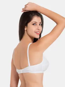 Souminie Pack of 4 Pure Cotton Non Padded Full Coverage Bra