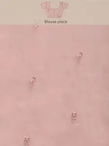 Saree mall Pink Embellished Sequinned Organza Saree