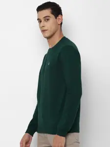 Allen Solly Men Green Pure Cotton Sweatshirt