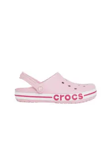 Crocs Bayaband Women Pink  White Croslite Clogs Sandals