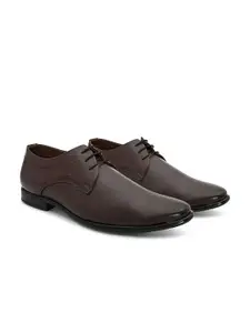 ALBERTO MORENO Men Brown Solid Formal Derbys