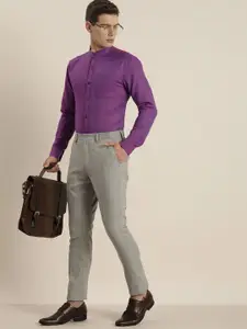 INVICTUS Men Purple Micro Ditsy Printed Slim Fit Formal Shirt