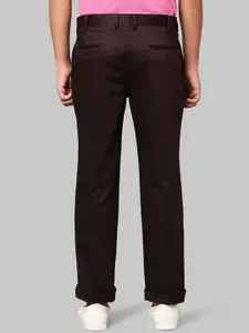 Park Avenue Men Brown Slim Fit Trousers