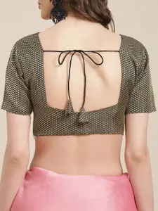 SERONA FABRICS Pink Floral Sequinned Heavy Work Saree