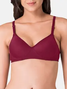 KOMLI Pack of 2 Magenta & Black T-shirt Bra - Lightly Padded