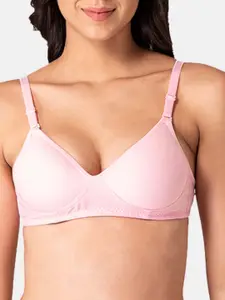 KOMLI Pack Of 3 Pink & Coral Peach T-shirt Bra Lightly Padded K-9611-3PC-BPK-CRL-DPK