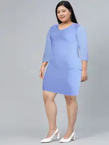 CHIC BY TOKYO TALKIES Purple Solid Bodycon Dress
