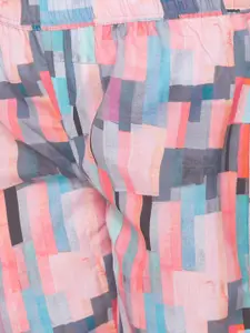 FashionRack Women Blue & Multicoloured Pack Of 2 Printed Lounge Pants