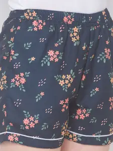 FashionRack Women Set of 2 Grey Printed Lounge Shorts