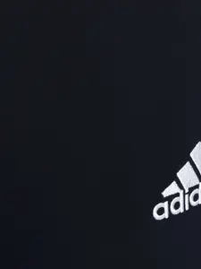 ADIDAS Men Blue Solid Cotton Track Pants