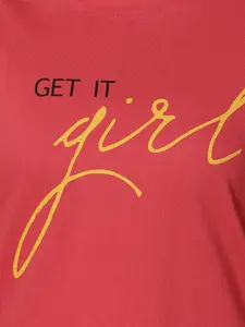 Kryptic Women Pack Of 2 Printed Pure Cotton Lounge T-Shirts