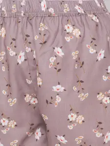 FashionRack Women Mauve & Pink Pack of 2 Printed Lounge Shorts