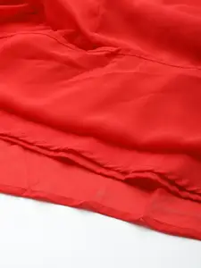 Biba Red & Golden Yoke Print Tiered Maxi Dress