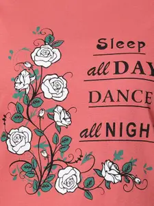 Kryptic Women Pack of 2 Printed Pure Cotton Lounge T Shirts