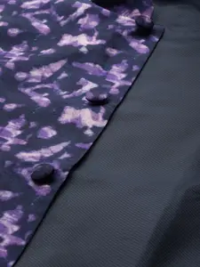 SOJANYA Men Navy & Purple Printed Nehru Jacket