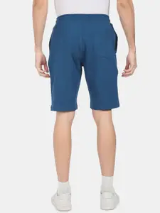 U.S. Polo Assn. Denim Co. U S Polo Assn Denim Co Men Blue & Grey Printed Slim Fit Shorts