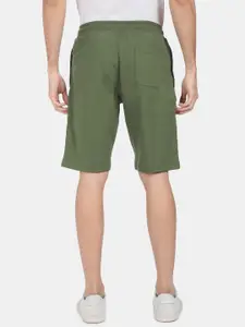 U.S. Polo Assn. Denim Co. U S Polo Assn Denim Co Men Olive Green & White Printed Slim Fit Shorts