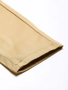 U.S. Polo Assn. U S Polo Assn Men Khaki Solid Austin Trim Fit Regular Trousers