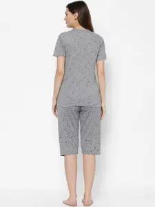 MACK JONNEY Women Grey Printed Night suit