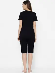 MACK JONNEY Women Black Night suit