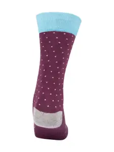 The Tie Hub Men Purple Crew Length Socks