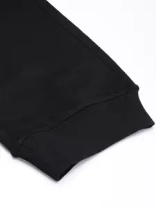 U.S. Polo Assn. Denim Co. Men Black Solid Mid Rise Casual Joggers