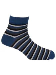 The Tie Hub Men Pack Of 3 Striped Ankle-Length Socks