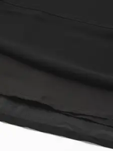 Sztori Women Plus Size Black Floral A-Line Dress