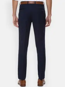 V Dot Men Navy Blue Skinny Fit Trousers