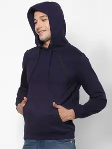Allen Solly Men Navy Blue Hooded Sweatshirt