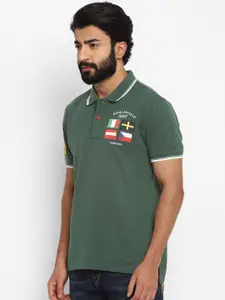 Royal Enfield Men Green Polo Collar T-shirt