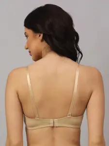 PrettyCat Beige Bra Underwired Lightly Padded