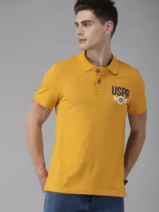 U.S. Polo Assn. Denim Co. U S Polo Assn Denim Co Men Yellow Polo Collar T-shirt