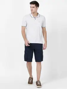 t-base Men Off White Polo Collar T-shirt