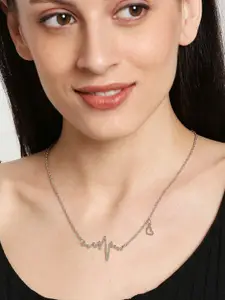 OOMPH Set Of 2 Gold-Toned & Silver-Toned Necklace