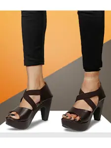 Denill Brown Platform Sandals