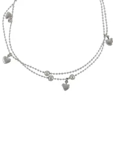 BEWITCHED Dainty Hearts Silver Plated Anklet