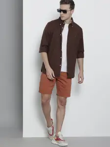 Tommy Hilfiger Men Brown Button-Down Collar Casual Shirt
