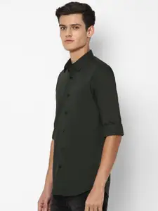 Allen Solly Men Green Slim Fit Casual Shirt
