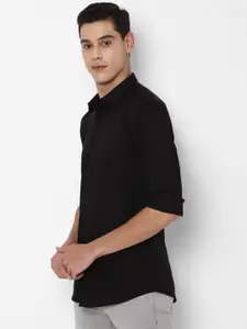Allen Solly Men Black Slim Fit Casual Shirt